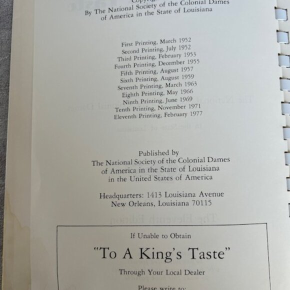Carnival of Recipes to a King’s Taste (1977) – Colonial Dames of America in LA - Picture 3 of 4